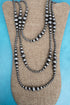 Sedona Shadow Silver Pearl Layered Necklace