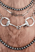 Silver Pearl & Tack Layered Necklace