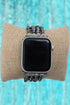 Cue the Roll Turquoise and Silver Pearl Beaded Band for Smart Watch, 38mm-41mm