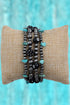 Cue the Roll Turquoise and Silver Pearl Beaded Band for Smart Watch, 38mm-41mm