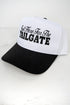 Just Here For The Tailgate Embroidered Five Panel Twill Cap