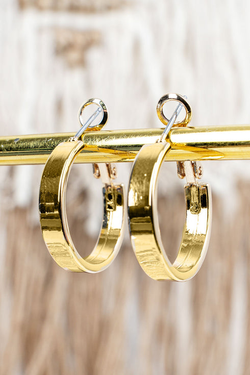 Timeless Glam Goldtone Hoop Earrings