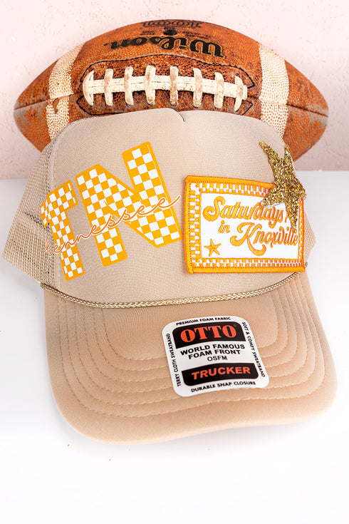 TN Saturdays In Knoxville Otto Khaki Trucker Hat