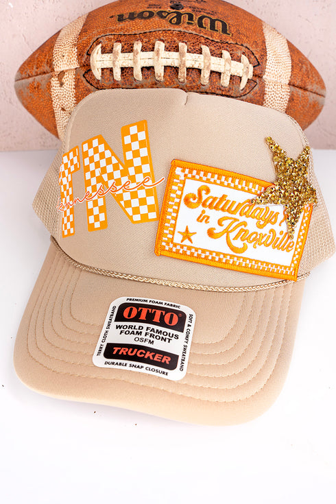 TN Saturdays In Knoxville Otto Khaki Trucker Hat