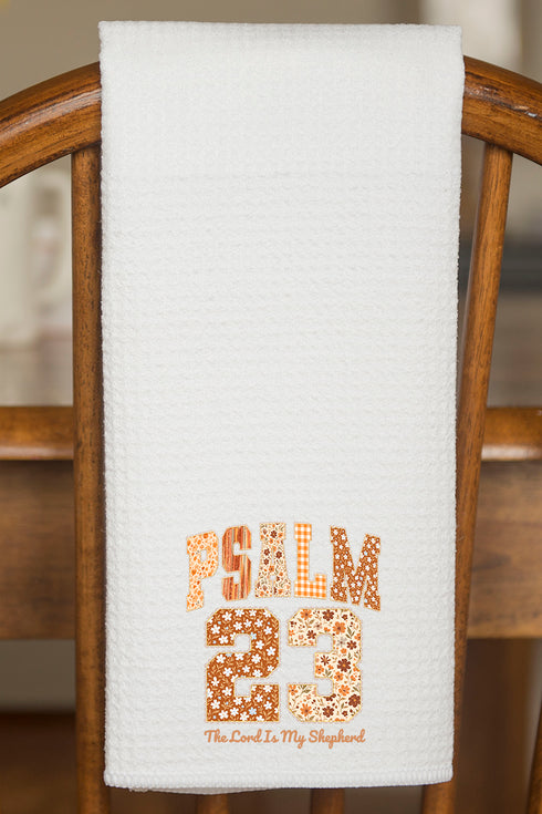 Floral Psalm 23 Waffle Kitchen Towel
