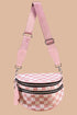 Globetrotter Light Rose Checkered Crossbody Waist Bag