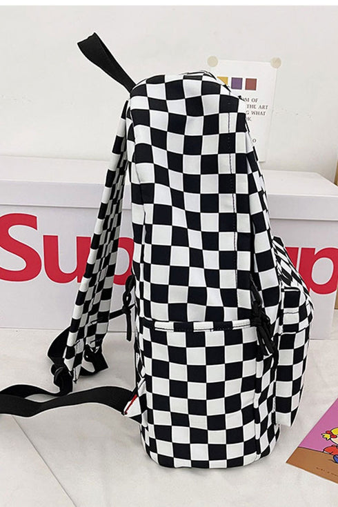 Black Check Me Out Backpack