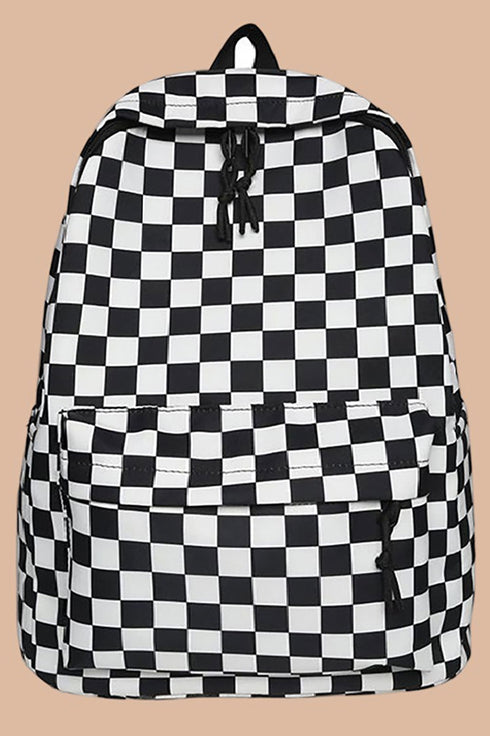 Black Check Me Out Backpack