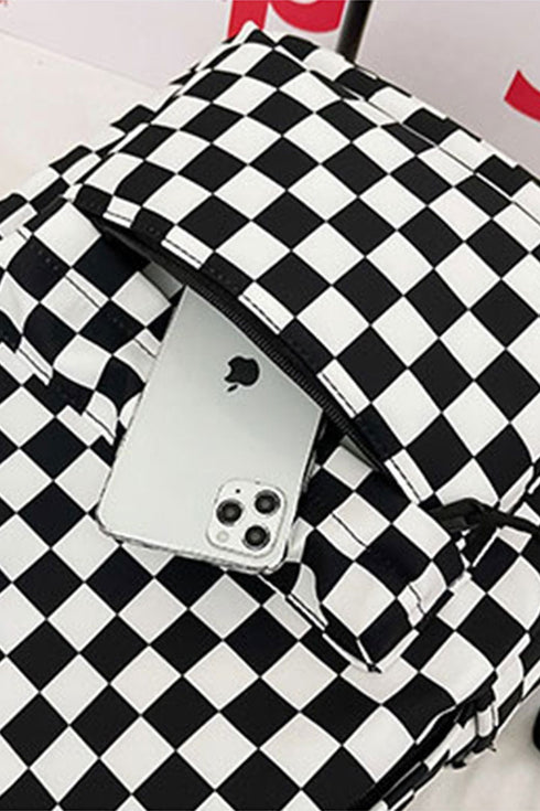 Black Check Me Out Backpack