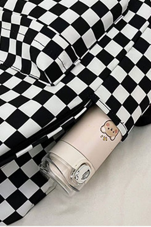 Black Check Me Out Backpack