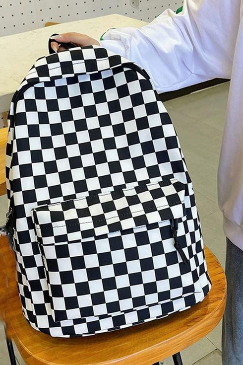 Black Check Me Out Backpack