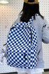 Blue Check Me Out Backpack