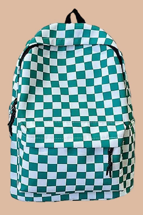 Green Check Me Out Backpack