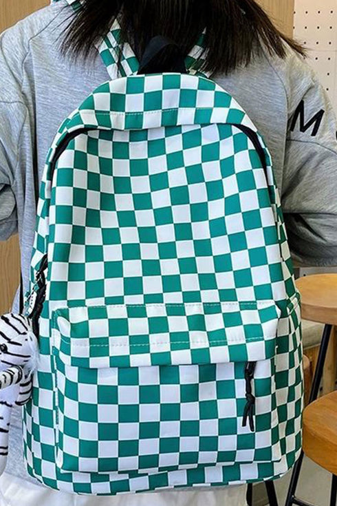 Green Check Me Out Backpack
