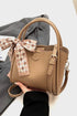 Tie Things Together Ash Mocha Faux Leather Tote