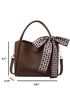 Tie Things Together Brown Faux Leather Tote