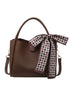 Tie Things Together Brown Faux Leather Tote