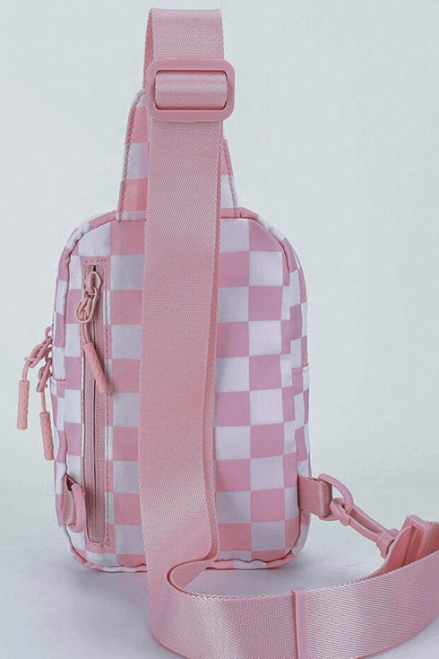 The Mini Escape Light Rose Checkered Sling Bag