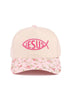 Embroidered Jesus Fish Floral Two-Tone Cap