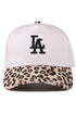 Embroidered 'LA' Leopard Two-Tone Cap