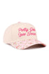 Embroidered Pretty Girls Love Jesus Floral Two-Tone Cap