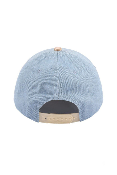 Embroidered God Is Good All The Time Denim Two-Tone Corduroy Cap