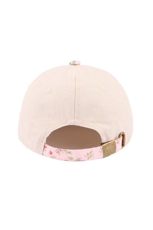 Embroidered Blessed Floral Two-Tone Cap