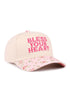 Embroidered Bless Your Heart Floral Two-Tone Cap