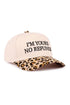 Embroidered I'm Yours No Refunds Leopard Two-Tone Cap