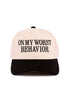 Embroidered On My Worst Behavior Black Two-Tone Cap