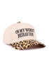 Embroidered On My Worst Behavior Leopard Two-Tone Cap