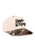Embroidered Jesus Is King Camo Two-Tone Cap