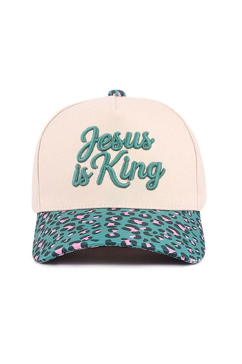 Embroidered Jesus Is King Cougar Two-Tone Cap