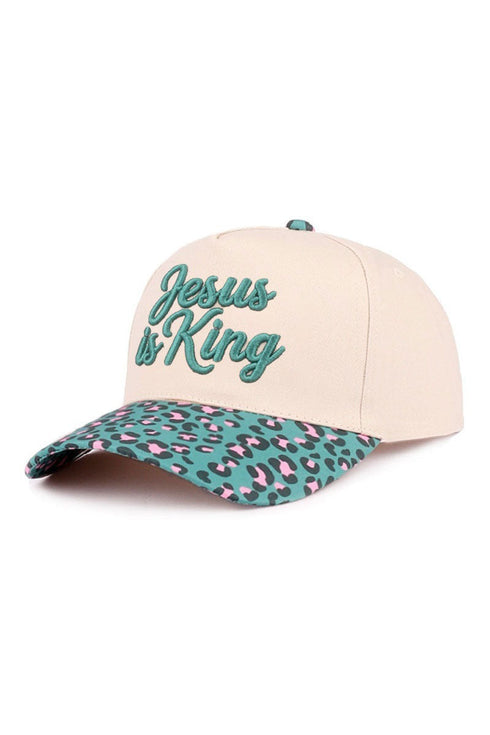 Embroidered Jesus Is King Cougar Two-Tone Cap