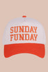 Embroidered Sunday Funday Orange Two-Tone Cap