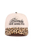 Embroidered Blondes Have More Fun Leopard Two-Tone Cap