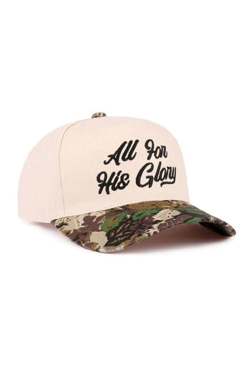 Embroidered All For His Glory Camo Two-Tone Cap