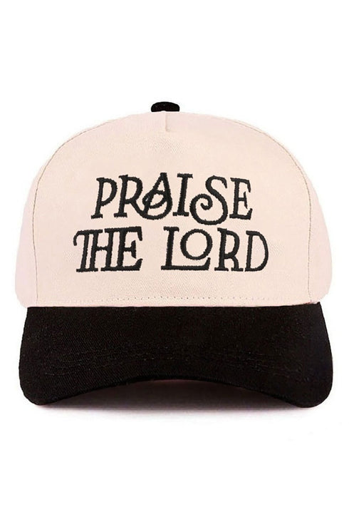 Embroidered Praise The Lord Black Two-Tone Cap