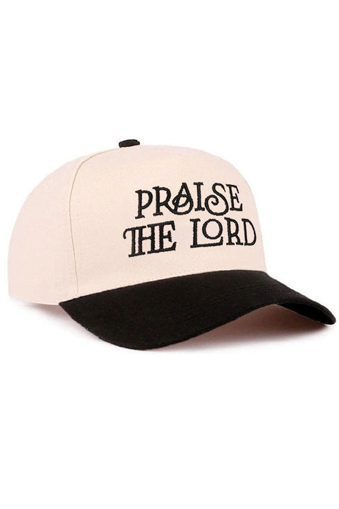 Embroidered Praise The Lord Black Two-Tone Cap