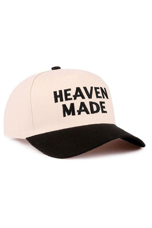 Embroidered Heaven Made Black Two-Tone Cap