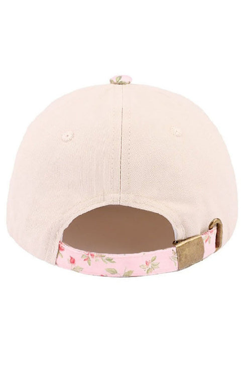 Embroidered Love Like Jesus Floral Two-Tone Cap