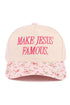 Embroidered Make Jesus Famous Floral Two-Tone Cap