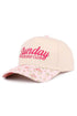 Embroidered Sunday Worship Club Floral Two-Tone Cap