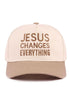 Embroidered Jesus Changes Everything Ash Mocha Two-Tone Cap