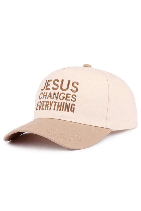 Embroidered Jesus Changes Everything Ash Mocha Two-Tone Cap