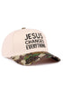 Embroidered Jesus Changes Everything Camo Two-Tone Cap