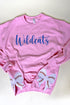 Fashion Colors Embroidered Side Bows Baseball Bow NuBlend Sweatshirt *Customize Your Text