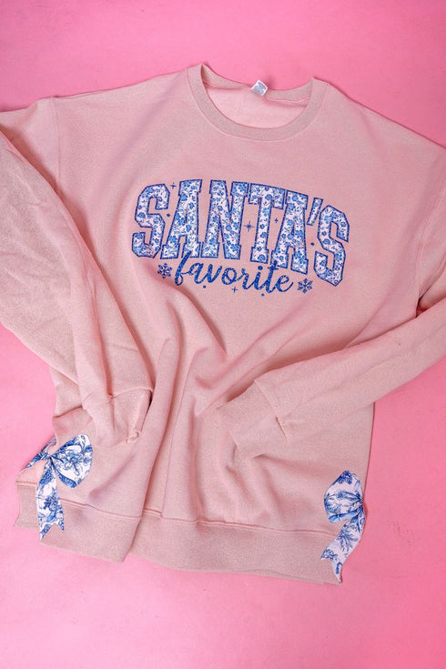 Side Bows Santa's Favorite Chinoiserie Unisex NuBlend Crew Sweatshirt