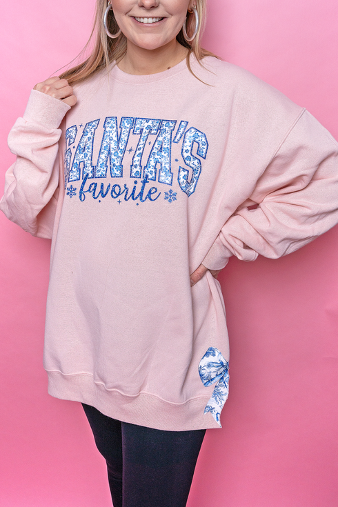 Side Bows Santa's Favorite Chinoiserie Unisex NuBlend Crew Sweatshirt