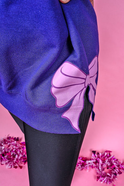 Side Bows Mardi Magic Bows Unisex NuBlend Crew Sweatshirt